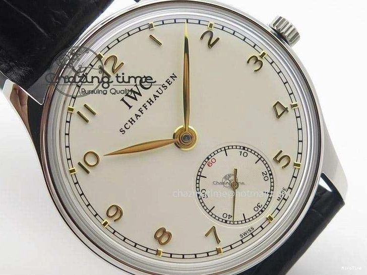 MIROTIME 0417 Sustainable Portuguese IW545408 White Dial ZF 1:1 Best Edition On Dark Blue Leather Strap 7335